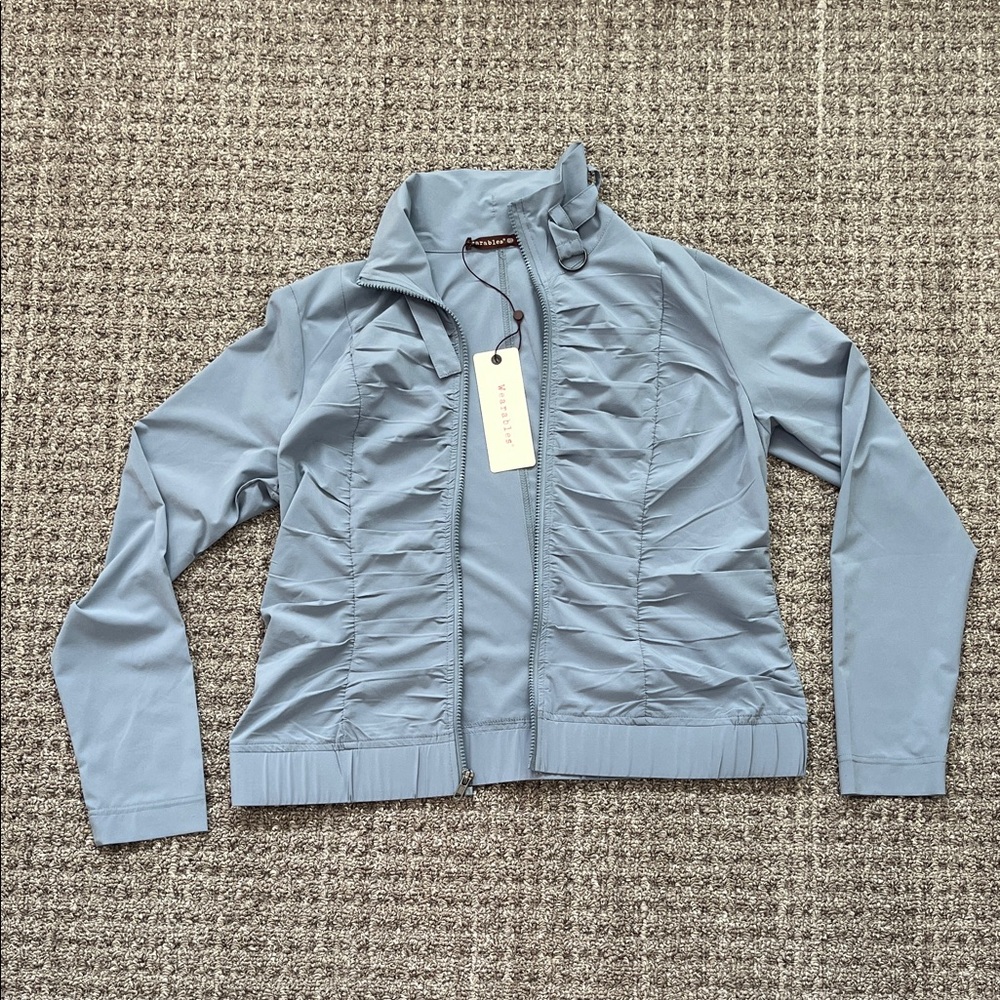 NWT Gray-Blue Bomber Jacket
